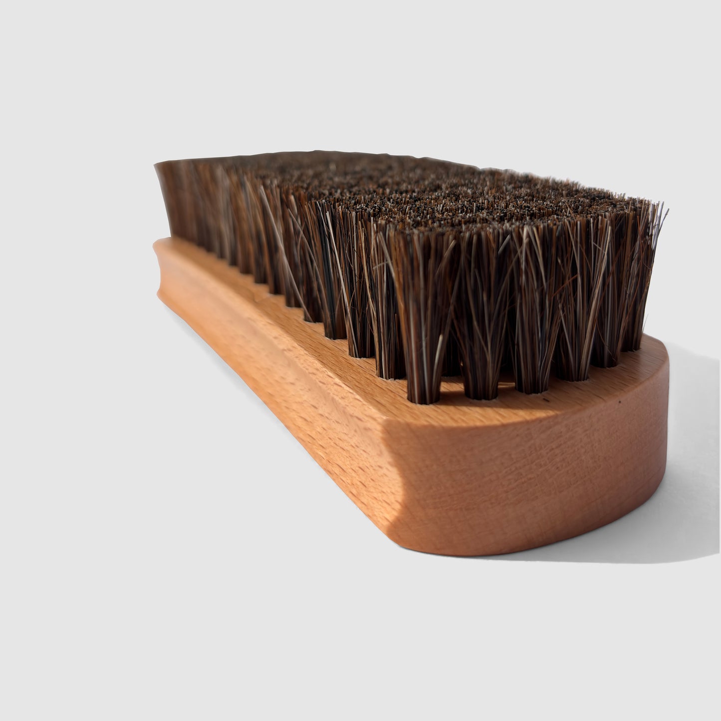 Multi-Purpose Leather, Fabric & Tyre Cleaning Brush – Natural Wood Grip